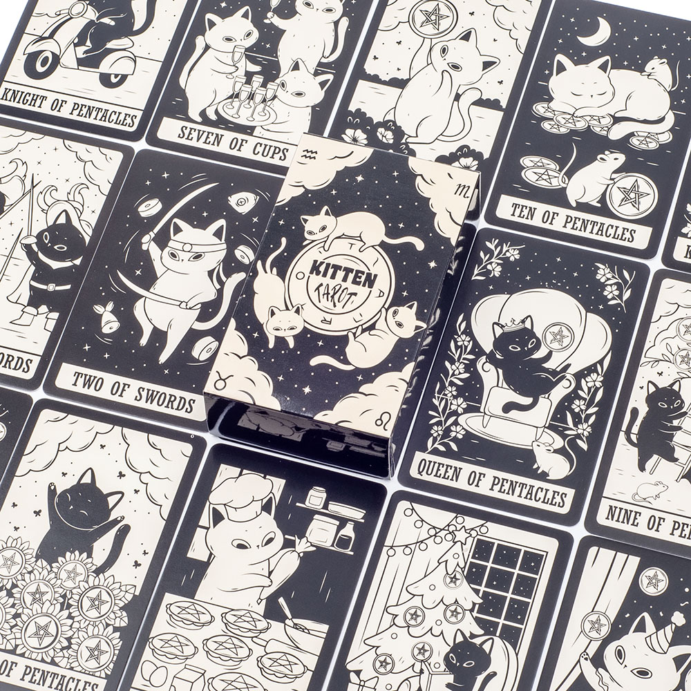 Kitten Tarot Deck 78Pcs Cute B - Tarot Deck With Guidebook 评论和价格