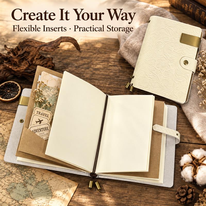 Top Grain Leather A6 Printed T - Vintage Leather Journal Notebook 评论和价格