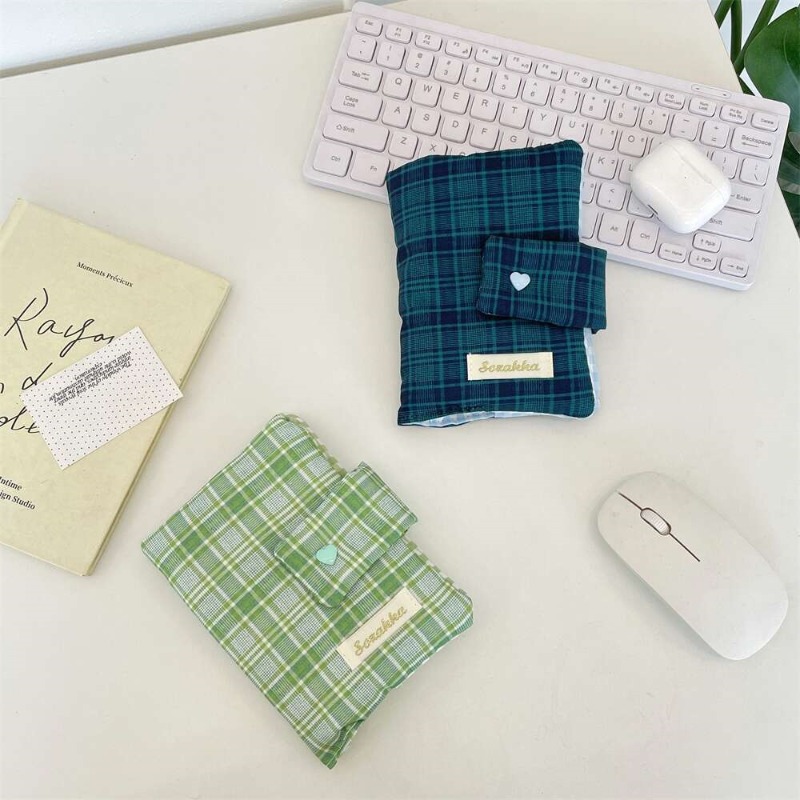 Green White Gingham Hand-journ - Stationery Books 评论和价格