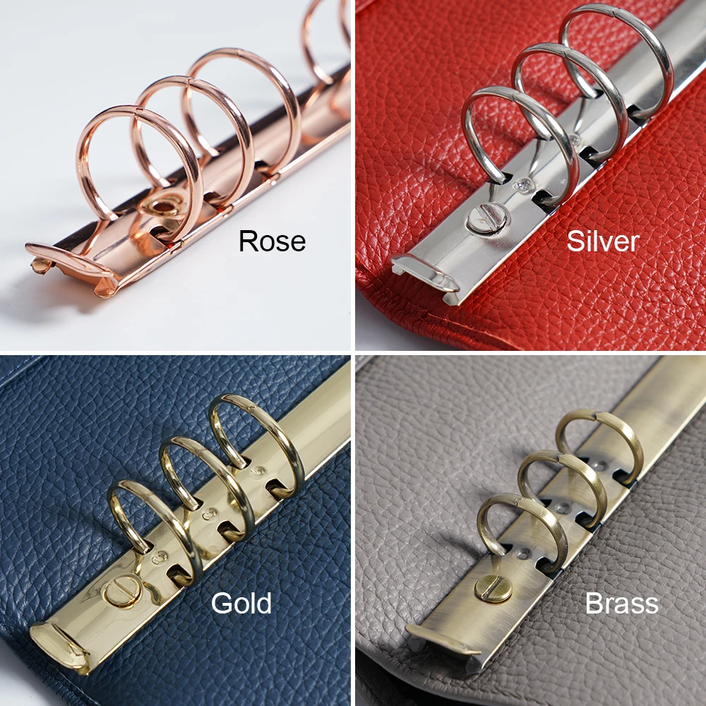 A7 Size Metal Spiral Rings Bin - Vintage Leather Journal Notebook 评论和价格
