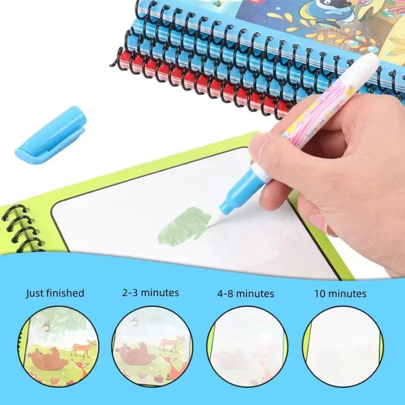 Reusable Painting Book Montess - Reusable Water Magic Coloring Book 评论和价格