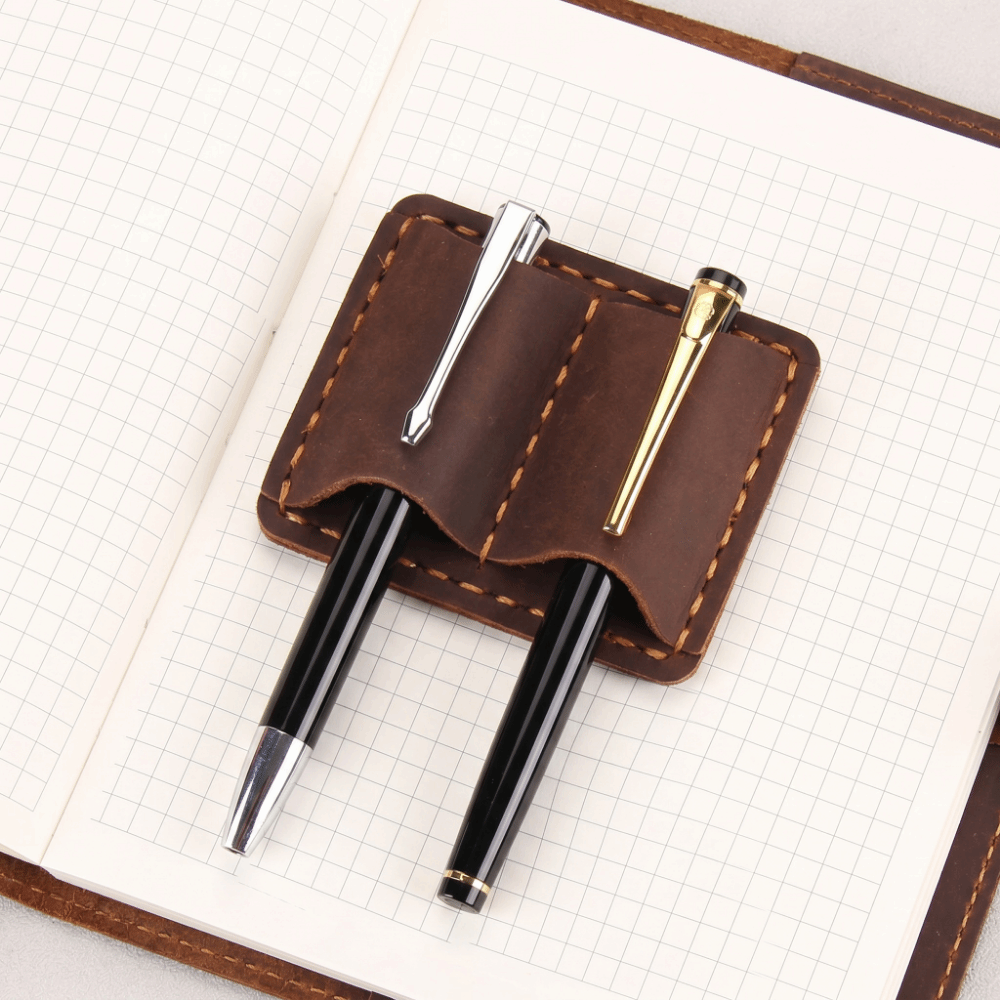 Double Vintage Leather Pen Loo - Vintage Leather Journal Notebook 评论和价格